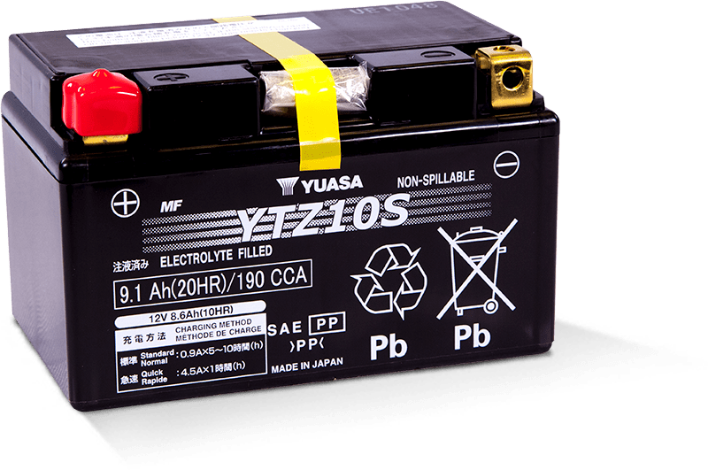 Yuasa YTZ10S Maintenance Free AGM 12-Volt Battery Yuasa Battery Batteries  AXOPROS
