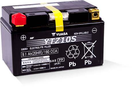 Yuasa YTZ10S Maintenance Free AGM 12-Volt Battery Yuasa Battery Batteries  AXOPROS