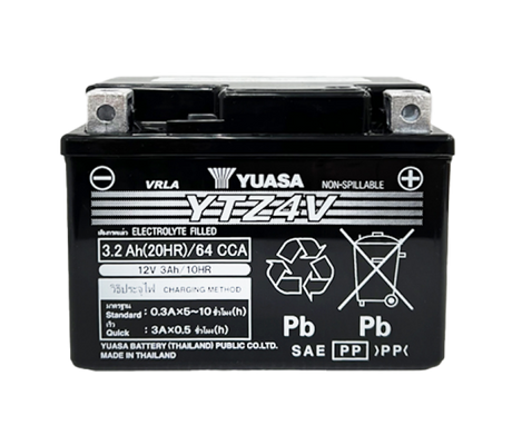 Yuasa YTZ4V Maintenance Free AGM 12-Volt Battery Yuasa Battery Batteries  AXOPROS