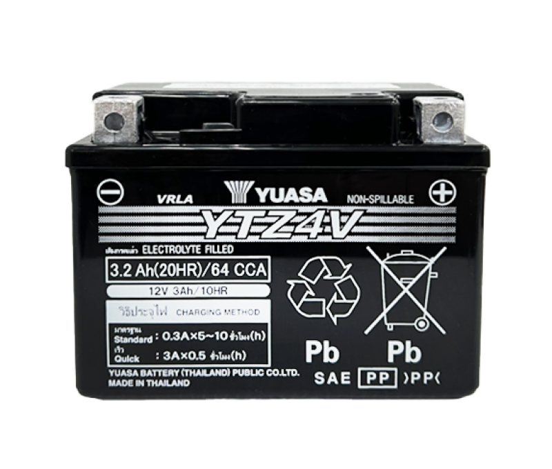 Yuasa YTZ6V Maintenance Free AGM 12-Volt Battery Yuasa Battery Batteries  AXOPROS