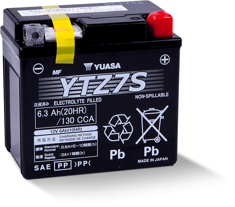 Yuasa YTZ7S Maintenance Free AGM 12-Volt Battery Yuasa Battery Batteries  AXOPROS