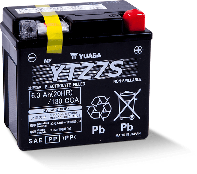 Yuasa YTZ7S Maintenance Free AGM 12-Volt Battery Yuasa Battery Batteries  AXOPROS