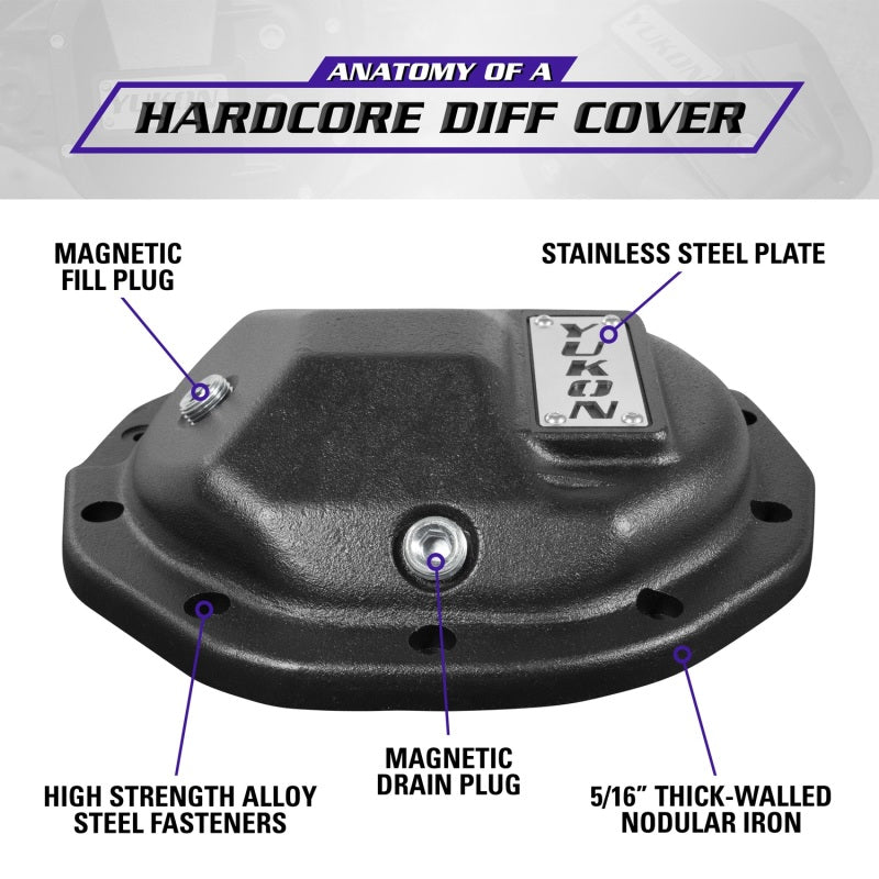 Yukon Gear Hardcore Diff Cover for 8.5inch GM Rear w/ 5/16inch Cover Bolts Yukon Gear & Axle Diff Covers  AXOPROS