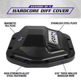 Yukon Gear Hardcore Front Nodular Iron Cover for Jeep Wrangler JL Dana 44/210mm Yukon Gear & Axle Diff Covers  AXOPROS