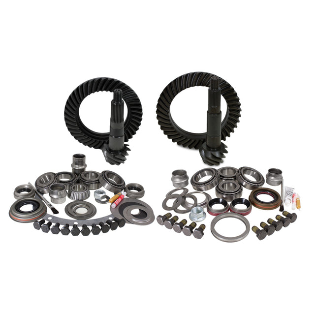 Yukon Gear & Install Kit Package Jeep XJ w/Dana 30 Front & Chrysler 8.25in Rear - 4.56in Ratio Yukon Gear & Axle Differential Install Kits  AXOPROS