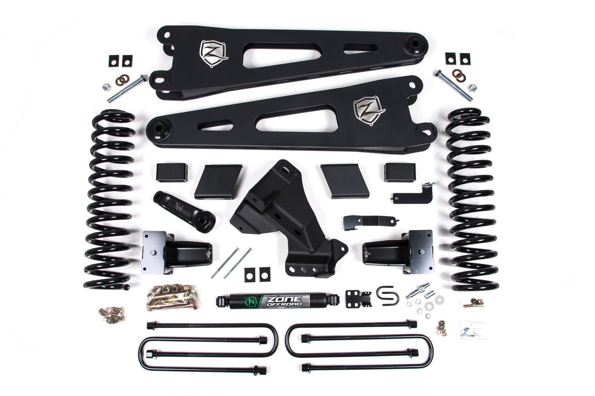 Zone 5" Radius Arm Suspension Lift Kit 3" Rear Block 3 Leaf Main - No Shocks Zone Offroad Suspension Lift Kit  AXOPROS