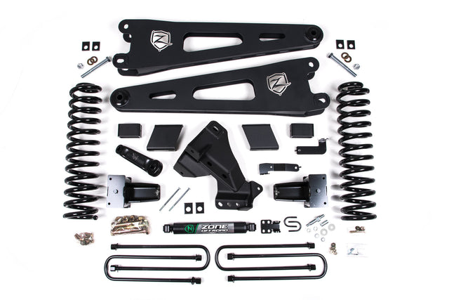 Zone 5" Radius Arm Suspension Lift Kit 3" Rear Block 3 Leaf Main - No Shocks Zone Offroad Suspension Lift Kit  AXOPROS
