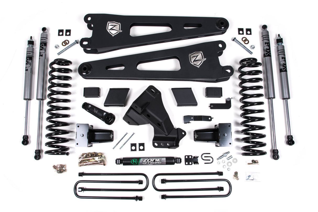 Zone 5" Radius Arm Lift Kit 3" Rear Lift Fox Adventure Shocks Zone Offroad Suspension Lift Kit  AXOPROS