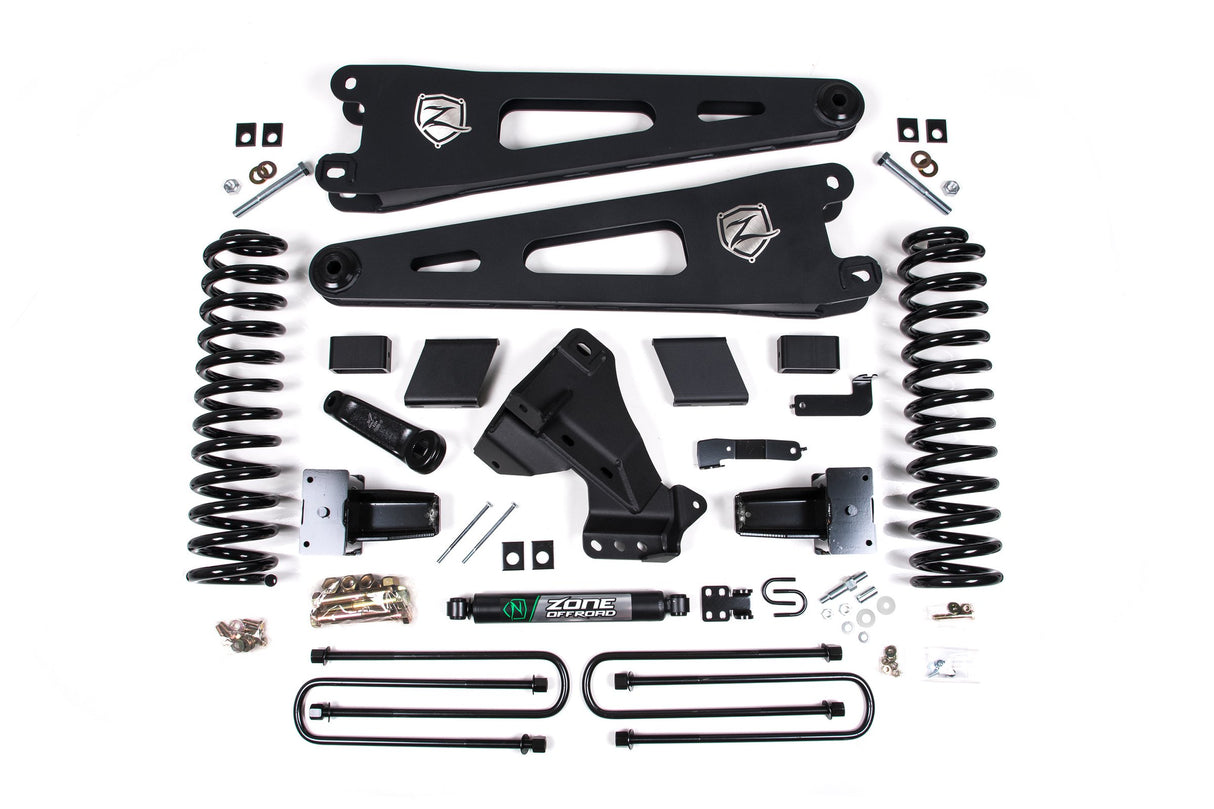 Zone 7" Radius Arm Suspension Lift Kit 4.5" Rear Block - No Shocks Zone Offroad Suspension Lift Kit  AXOPROS