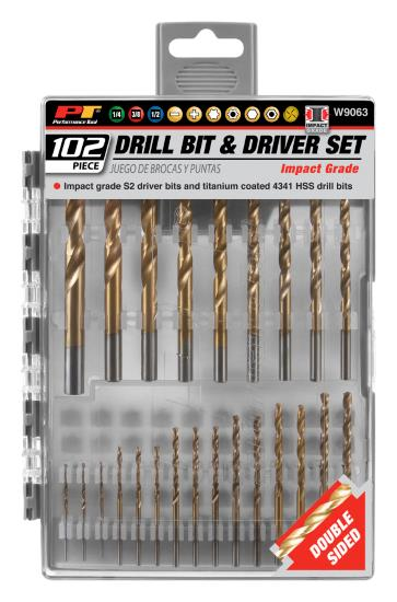 Performance Tools W9063 - Drill Bitt & Driver Set 102 Piece