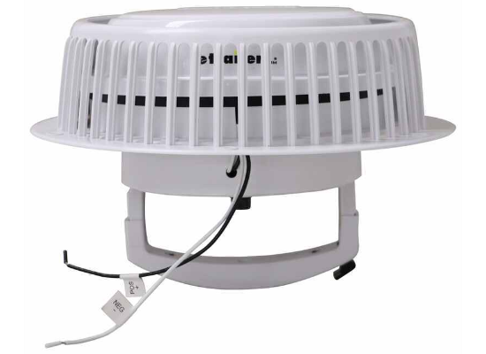Maxxair 00-03810W - MaxxFan Dome Plus Roof Vent with LEDs 12V fan 6" Diameter Manual Lift White
