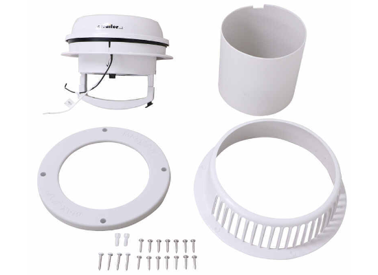 Maxxair 00-03812W - MaxxFan Dome Roof Vent with 12V fan 6" Diameter Manual Lift White