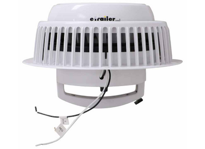 Maxxair 00-03812W - MaxxFan Dome Roof Vent with 12V fan 6" Diameter Manual Lift White