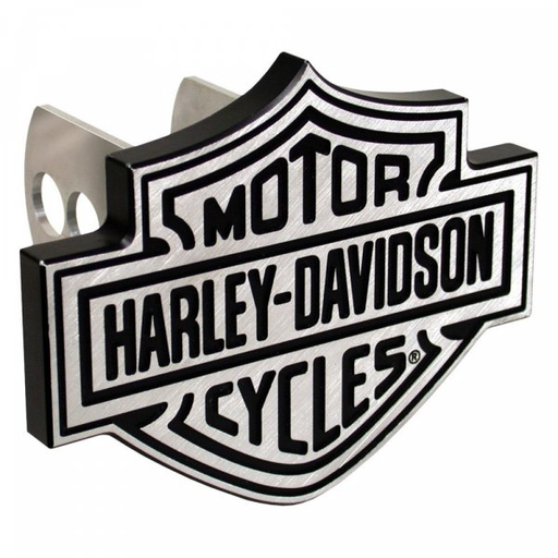 Plasticolor 002238 - Chrome Hitch Cover with Black Harley-Davidson Logo for 2" Receivers