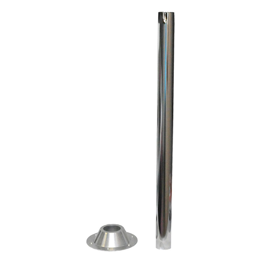 AP Products 013-1119 - Round Surface Mount Pedestal Base, Chrome