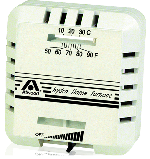 Dometic 38453 - Hydroflame Wall Thermostat with On-Off Switch, White