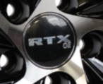 RTX 057K68CHOE - Chrome Center Cap with RTXoe Chrome Black Background
