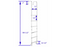 RV Pro LA-401B - Exterior Ladder w / Hinges - Aluminum Black - 99-1 / 2 "Tall x 12" Wide