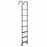 RV Pro LA-401B - Exterior Ladder w / Hinges - Aluminum Black - 99-1 / 2 "Tall x 12" Wide