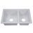Better Bath® 809030 - Plastic White Drop-In Rectangular Double Bowl Kitchen Sink (25"L x 17"W)