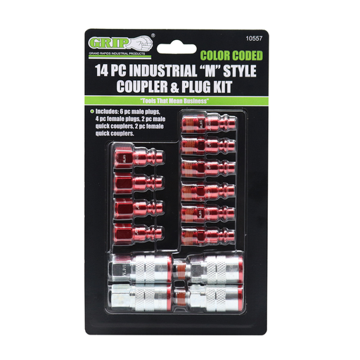 Grip 10557 - 14 Piece Industrial "M" Style Coupler & Plug Kit