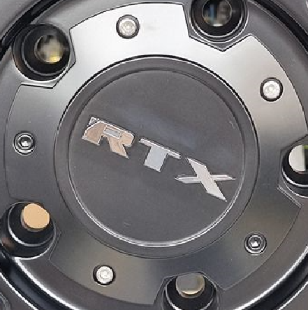 RTX 1124L158B1M5CH - Center Cap Satin Black RTX Chrome Adventure 5x160 (3) M6xL10