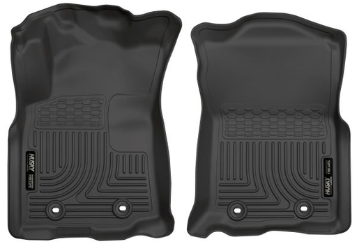 Husky Liners® • 13981 • WeatherBeater • Floor Liners • Black • Front • Toyota Tacoma 18-22
