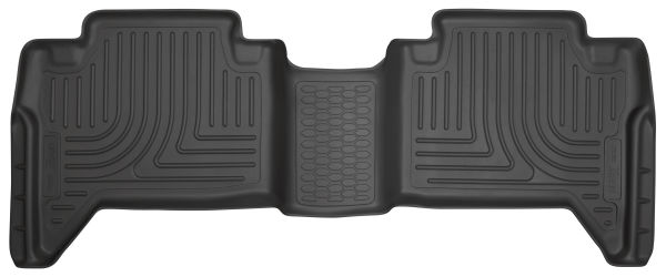 Husky Liners® • 14951 • WeatherBeater • Floor Liners • Black • Second Row • Toyota Tacoma 16-22