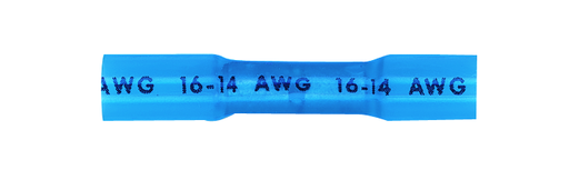 Merithian 16105 - 16-14 Gauge Wire, Heat Shrink Butt SPlices, Blue (x100)