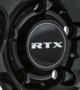 181K69RTB - Center Cap Black with RTX Chrome with Black Background 181K69