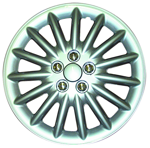 RTX 18814P-D - (4) ABS Wheel Covers - Silver 14"