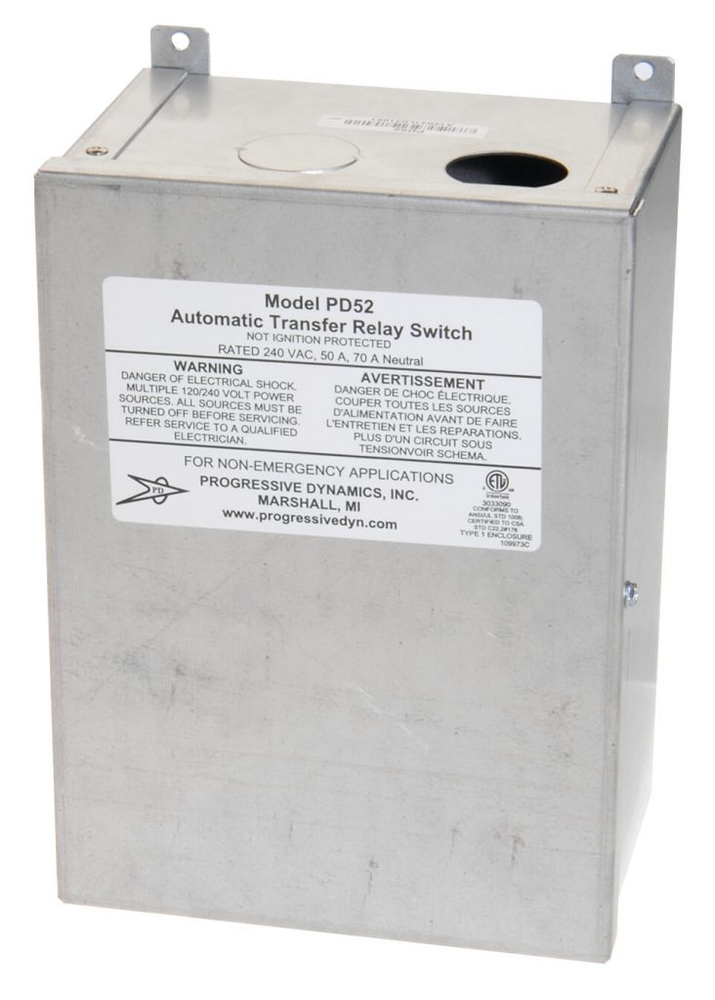 Progressive Industries PD52V - Transfer Switch in Metal Case, 50 Amp, 120V/240V