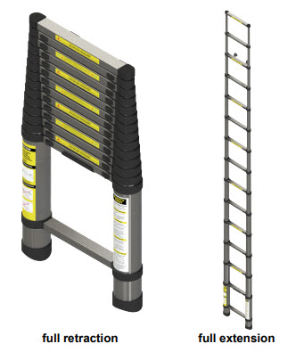 Lippert Components 2021126697 - On-The-Go™ Telescopic Ladder - 14.5'