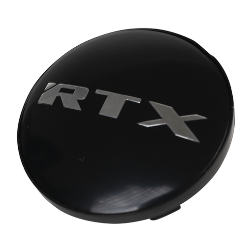 RTX 210K62AB1M5 -  Satin Black Center Cap w/Black Background & Chrome RTX Logo