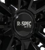 210K62ACRSCB - Center Cap Black RTX R-Spec Chrome with Black Background
