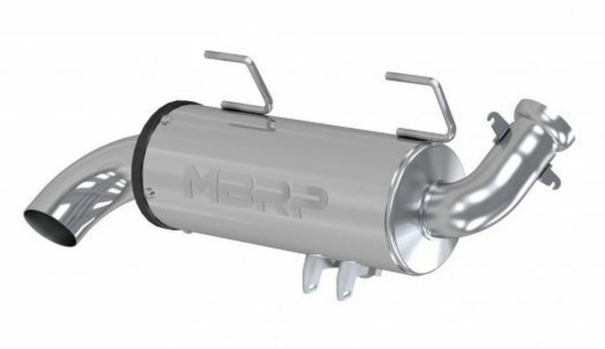 MBRP AT-9525PT - 5" Single Slip-on Performance, T304 Stainless Steel  for Polaris Sportsman High Lifter 17-21
