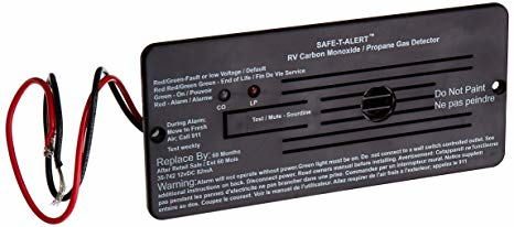 MTI Industries 35-742-BL - 12V Flush Mount Hard Wire Combination Carbon Monoxide & Propane Alarm, Black