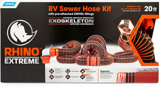 Camco 39867 - RhinoEXTREME Sewer Hose Kit -20'