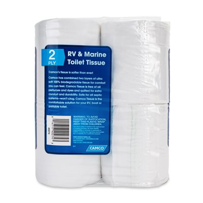 Camco 40274 - TST 2 Ply Toilet Tissue - 4 Rolls, 500 sheets