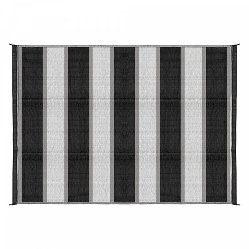 Camco C42873 - Reversible 6' x 9' Charcoal Stripe Outdoor Mat