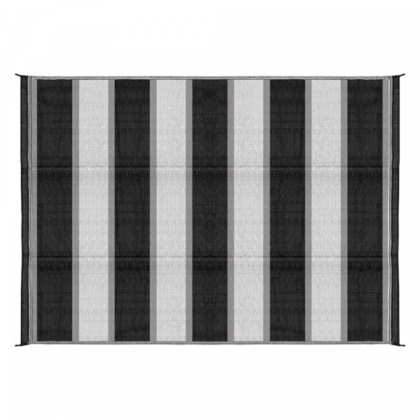 Camco C42873 - Reversible 6' x 9' Charcoal Stripe Outdoor Mat