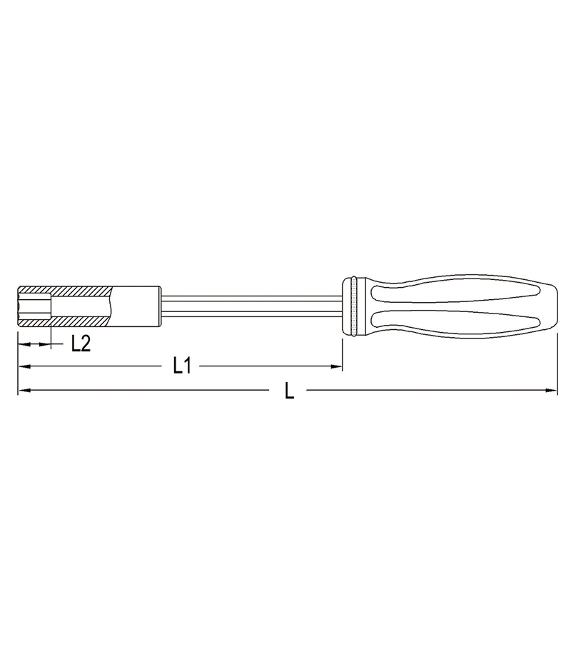 Genius 593816 - Long Hex Nut Driver 1/4" 150 mm