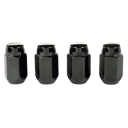 McGard 64030 - (4) Black Cone Seat Acorn Lug Nuts 1/2" 38mm 13/16'' Hex