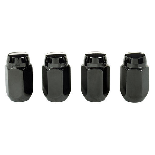 McGard 64031 - (4) Black Cone Seat Acorn Lug Nuts 12x1.5 38mm 13/16'' Hex