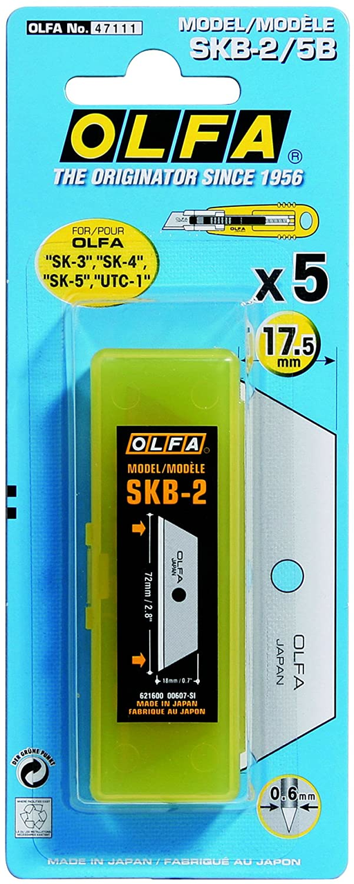 Olfa 9612 - SKB-2/5B Trapezoid Blade, 5-Pack