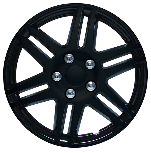 RTX 80-1415B  - (4) ABS Wheel Covers - Black 15"
