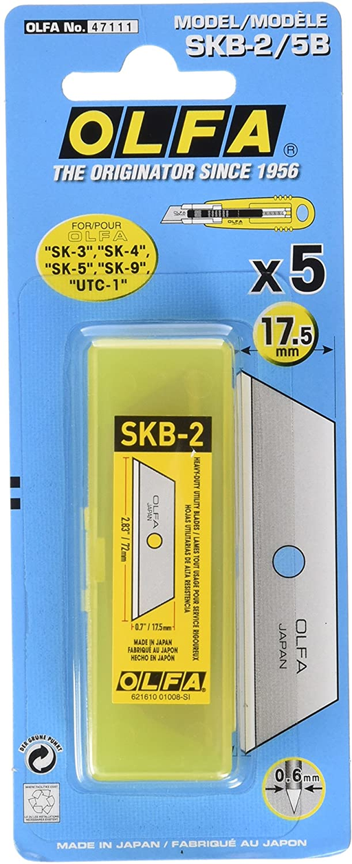Olfa 9612 - SKB-2/5B Trapezoid Blade, 5-Pack