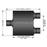 Flowmaster 842515 - Super 10 Series Delta Flow™ 409 SS Oval Black Exhaust Muffler (2.5" Center ID, 2.5" Center OD, 6.5" Length)