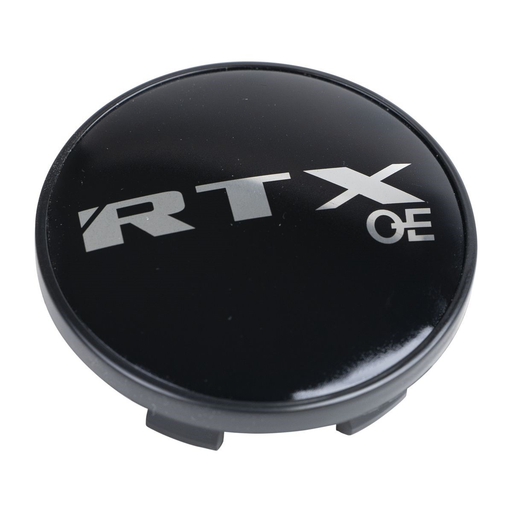 RTX 9065K57B1OE - Center Cap Gloss Black with RTXoe Chrome with Black Background