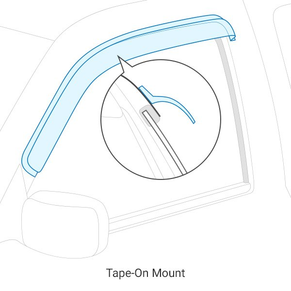 AVS® • 92127 • Tape-On Ventvisor • Rain Deflectors • GMC Sonoma 94-03